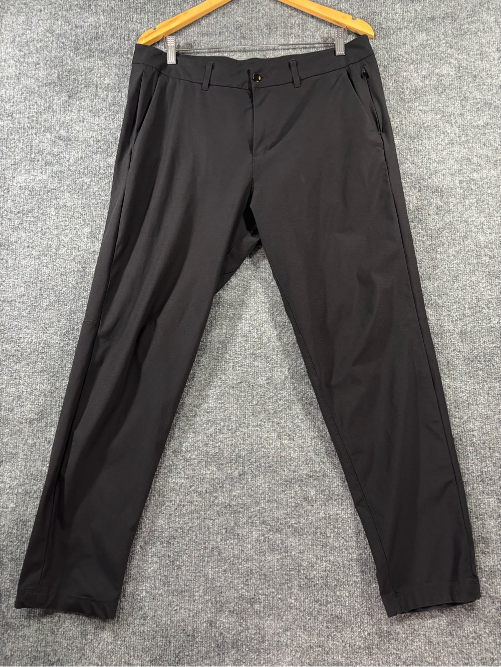 Lululemon ABC Pants Men's 34 Slim Fit Black Performance Tech Trousers